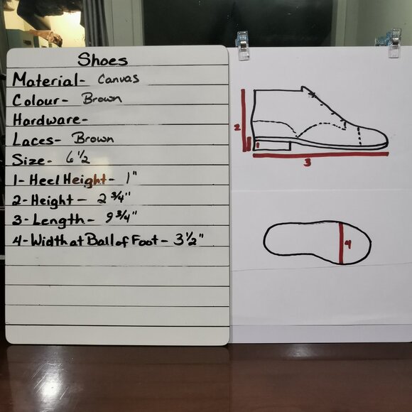 Plaid Canvas Sneakers Size 6 1/2 #214 - Picture 9 of 9